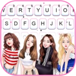 cute pink girls theme android application logo